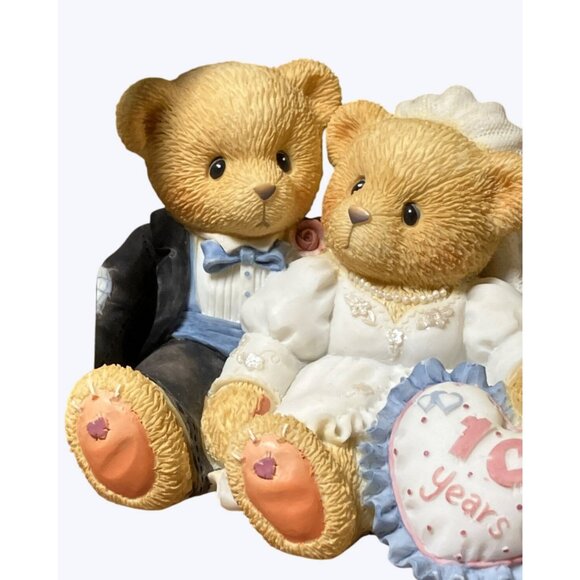 Cherished Cherubs 10 Years Wedding Anniversary Collectible Bear Figurine - Picture 10 of 10